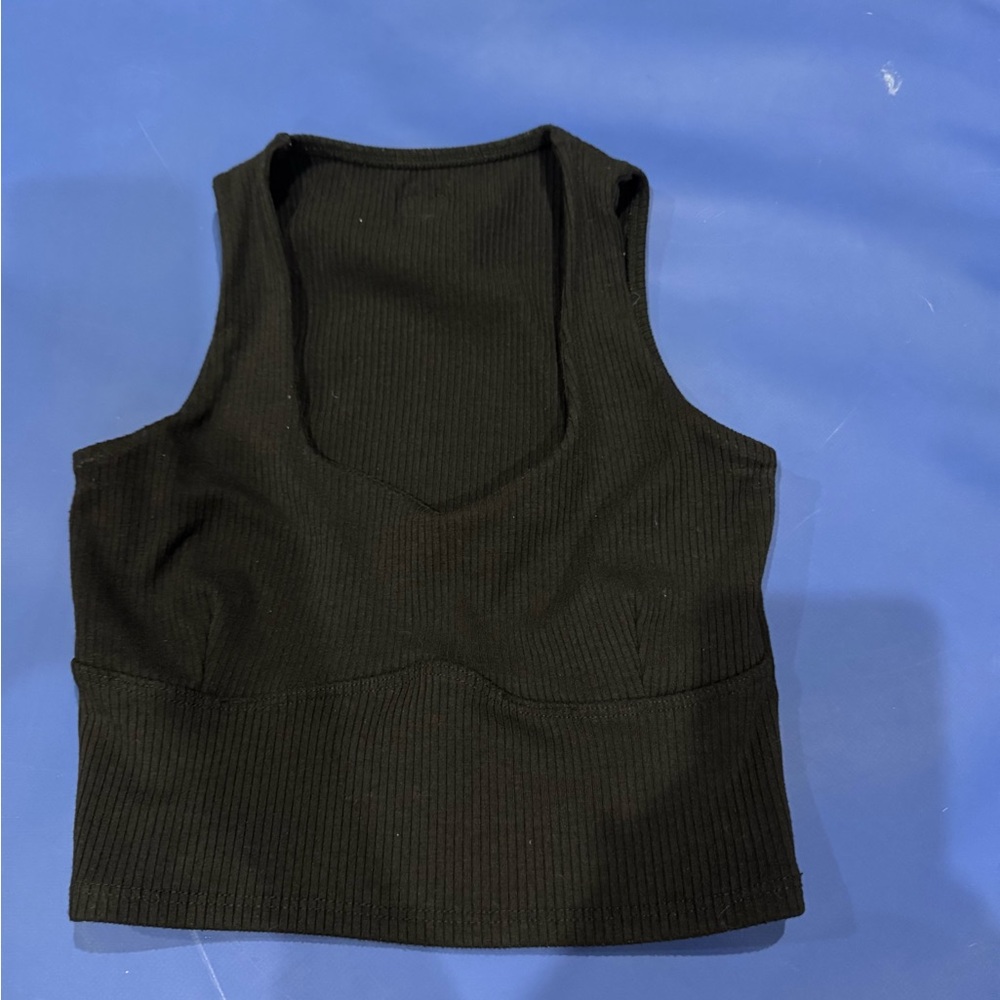 Tiger Friday Black Ribbed Women's Top